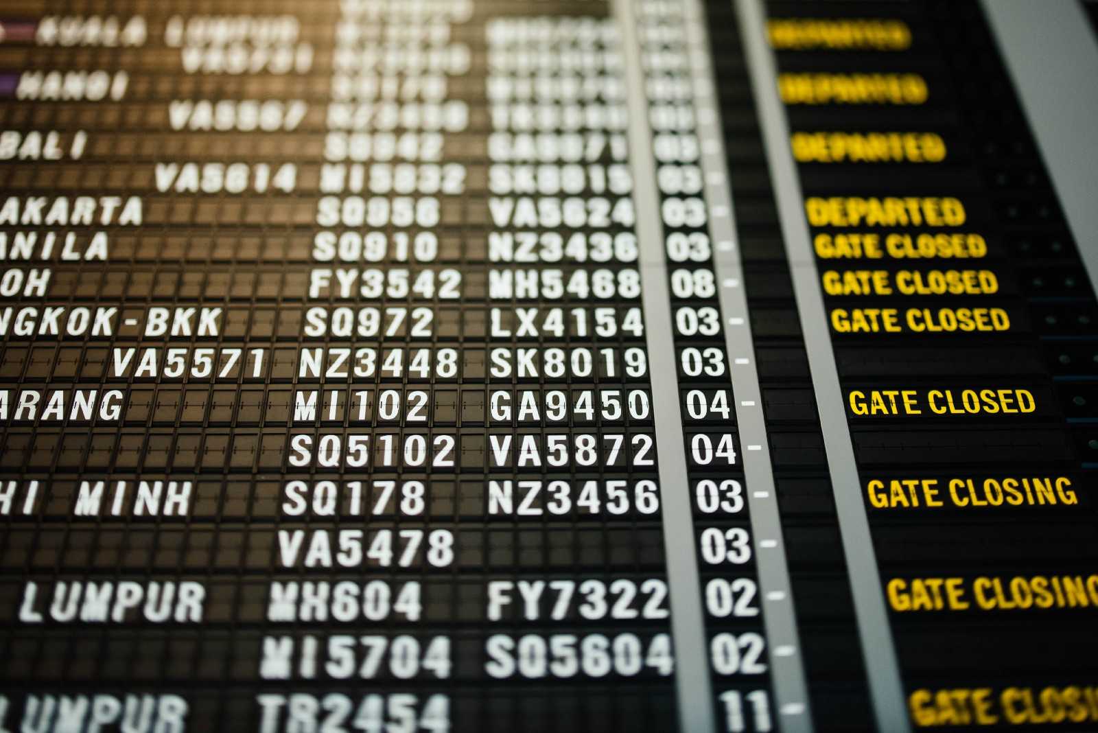 Airport Departure Board Airport departure board - Visual Management